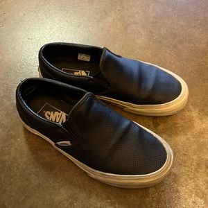 Vans perforated leather slip on